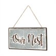 Eulalia Metal Rustic Hanging Wall Sign - 
