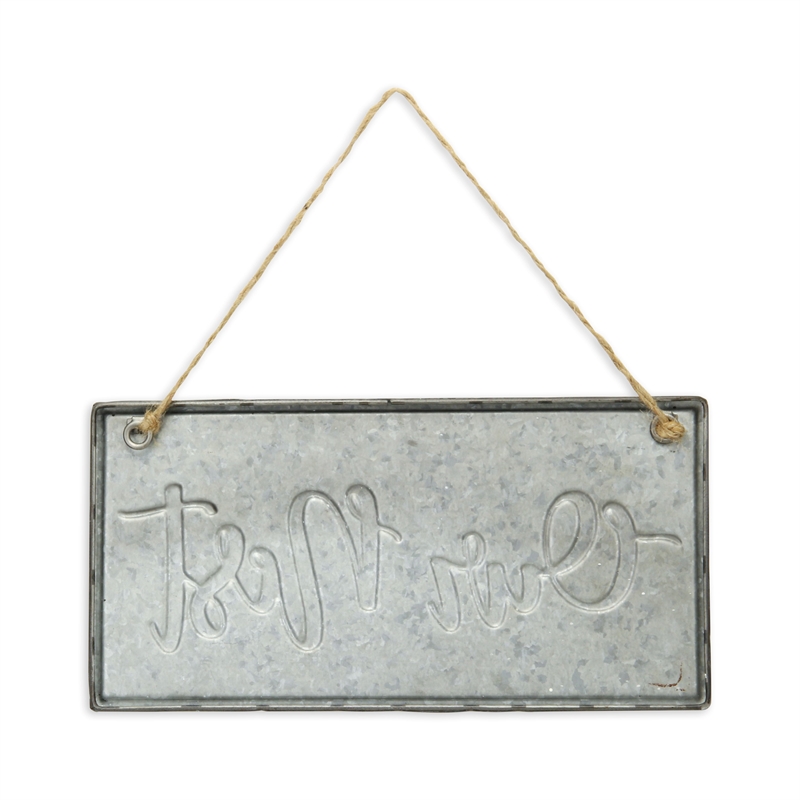 Eulalia Metal Rustic Hanging Wall Sign - 