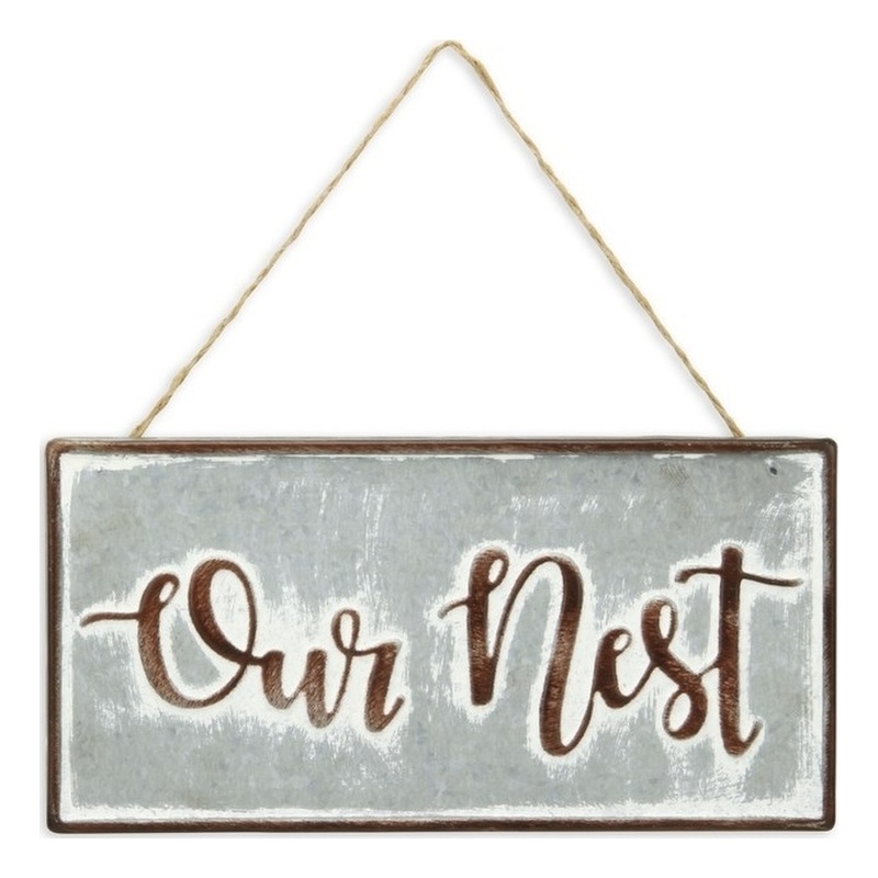 Eulalia Metal Rustic Hanging Wall Sign - 