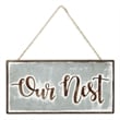 Eulalia Metal Rustic Hanging Wall Sign - 