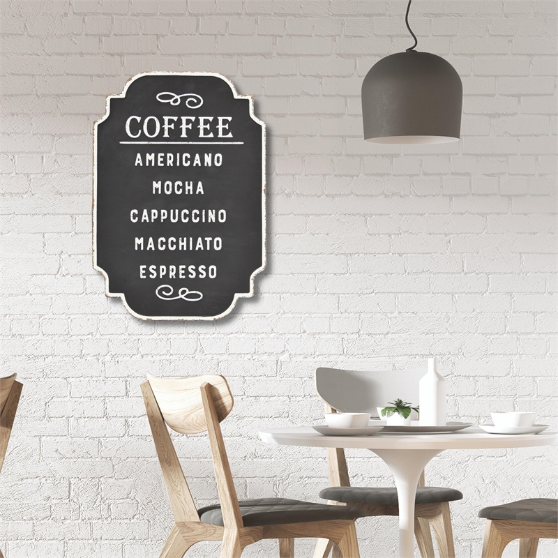 Celso Rustic Style Coffee Themed Wall Sign