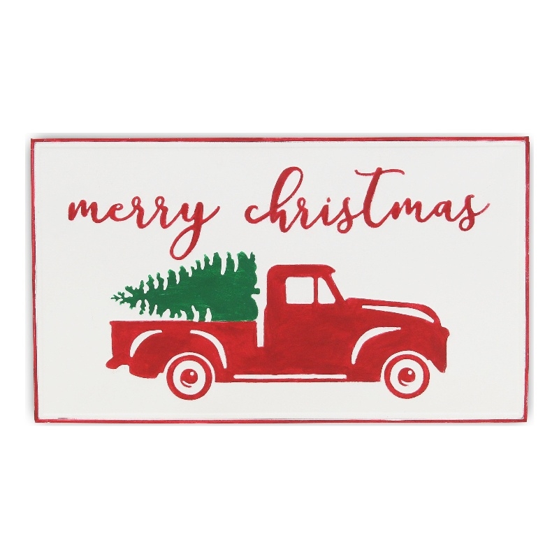 Menica Multicolor Truck & Tree Christmas Sign
