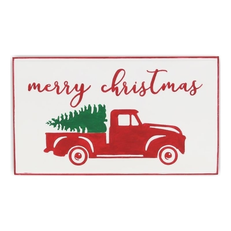 Menica Multicolor Truck & Tree Christmas Sign