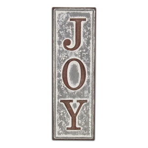 Clarke Galvanized Vertical &quotJoy&quot Wall Sign