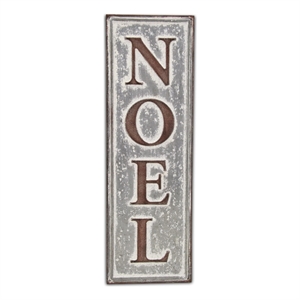 Clarke Galvanized Vertical &quotNoel&quot Wall Sign