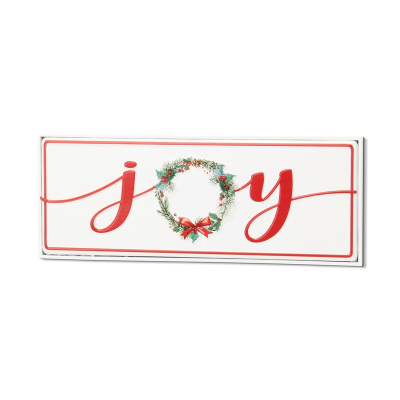 Clara Holiday Metal Sign - Joy