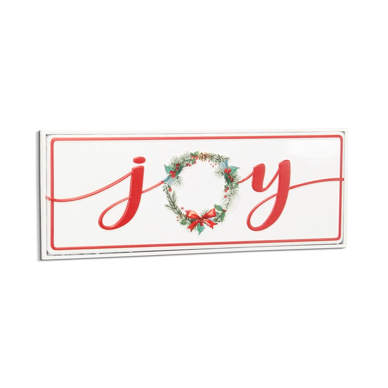 Clara Holiday Metal Sign - Joy