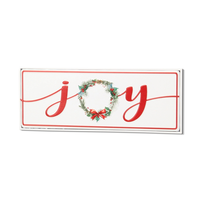 Clara Holiday Metal Sign - Joy