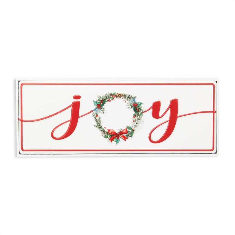 Clara Holiday Metal Sign - Joy