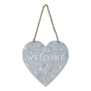 Luca Metal Heart Shaped &quotWelcome&quot Sign
