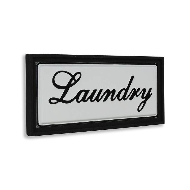 Colista Elegant Laundry Wall Sign - Black