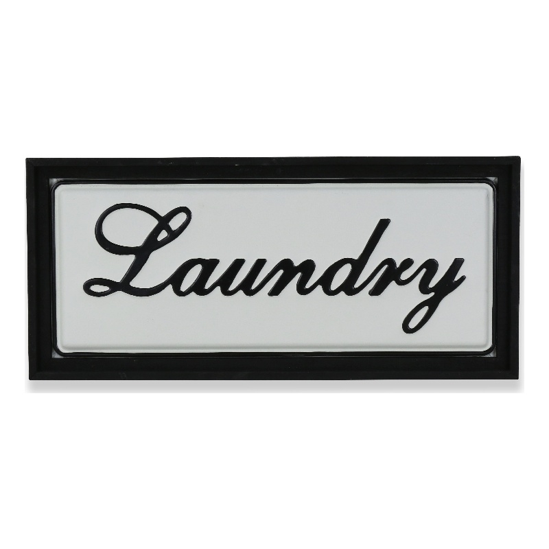 Colista Elegant Laundry Wall Sign - Black