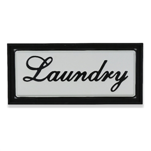 Colista Elegant Laundry Wall Sign - Black