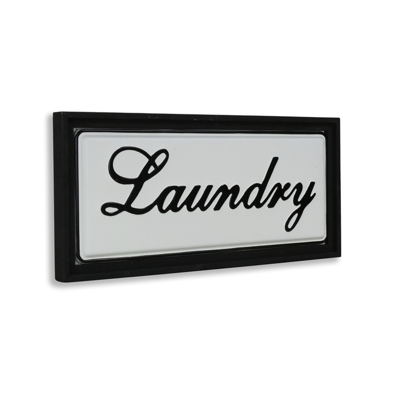 Colista Elegant Laundry Wall Sign - Black