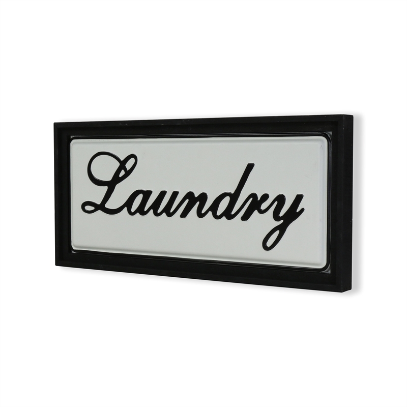 Colista Elegant Laundry Wall Sign - Black