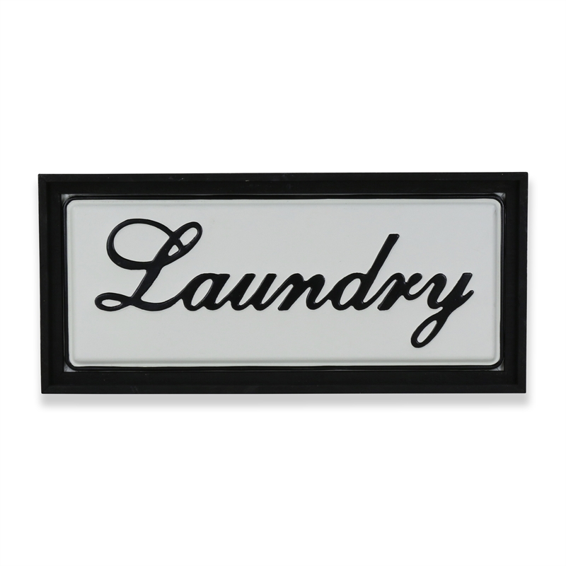 Colista Elegant Laundry Wall Sign - Black