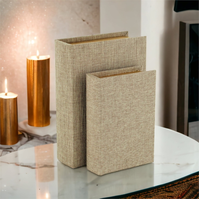 Canter Isle Linen Book Box Set - Beige