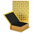 Zuleika Vinyl Diamond Checkered Pattern Book Box Set - Gold
