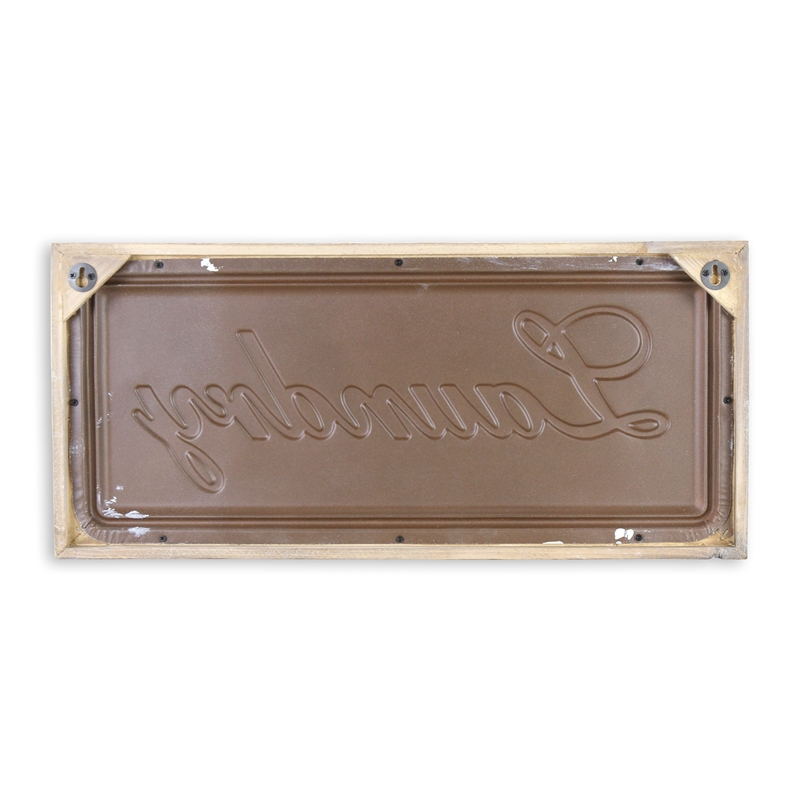 Colista Elegant Laundry Wall Sign - White