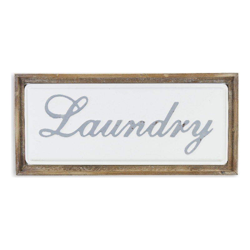 Colista Elegant Laundry Wall Sign - White