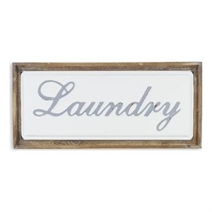 Colista Elegant Laundry Wall Sign - White