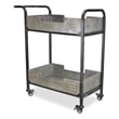 Evadne Metal Tray Bar Cart with Locking Wheels