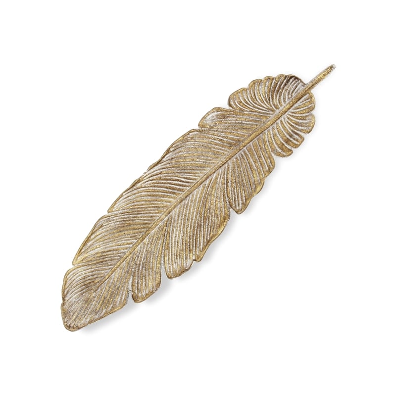 Eben Cast Iron Feather Table Decor - Gold
