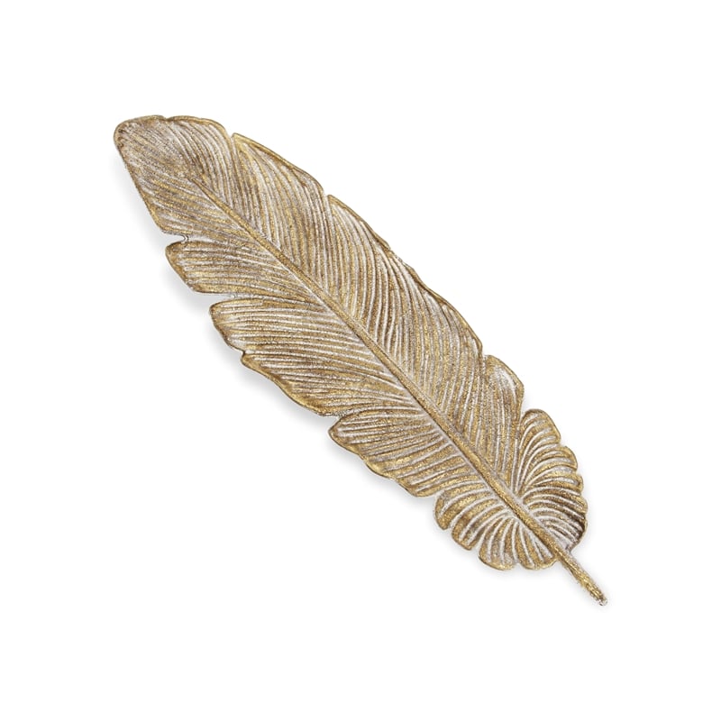 Eben Cast Iron Feather Table Decor - Gold