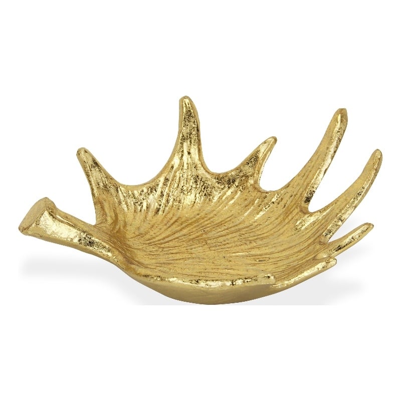 Widal Golden Cast Iron Antler Decor Dish