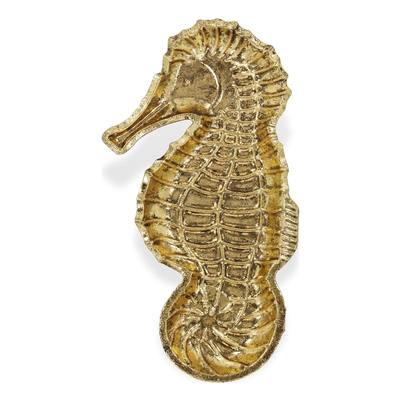 Ceili Golden Cast Iron Sea Horse Tray