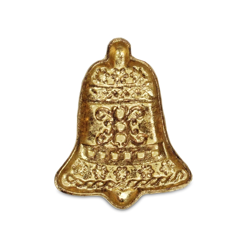 Christmas Bell Cast Iron Gold Catchall Dish