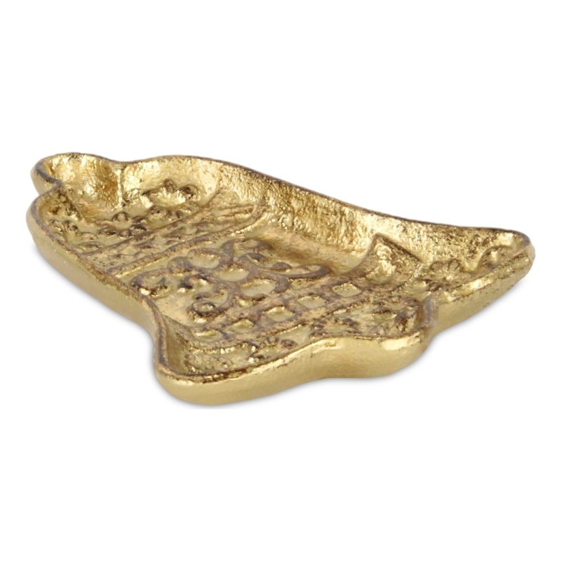 Christmas Bell Cast Iron Gold Catchall Dish
