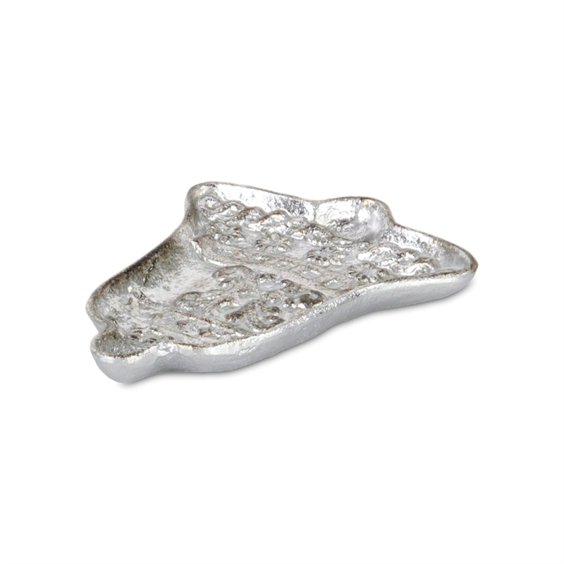 Christmas Bell Cast Silver Gold Catchall Dish