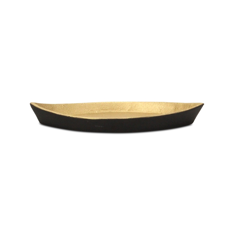 Saoirse Black & Gold Cast Iron Boat Dish