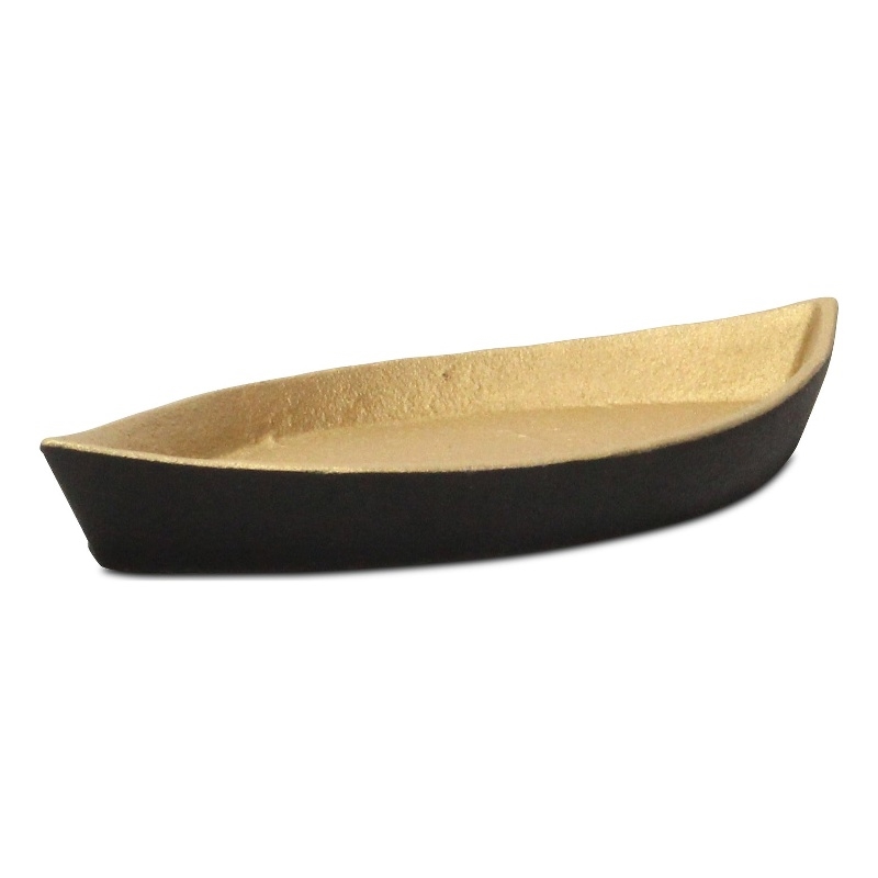 Saoirse Black & Gold Cast Iron Boat Dish