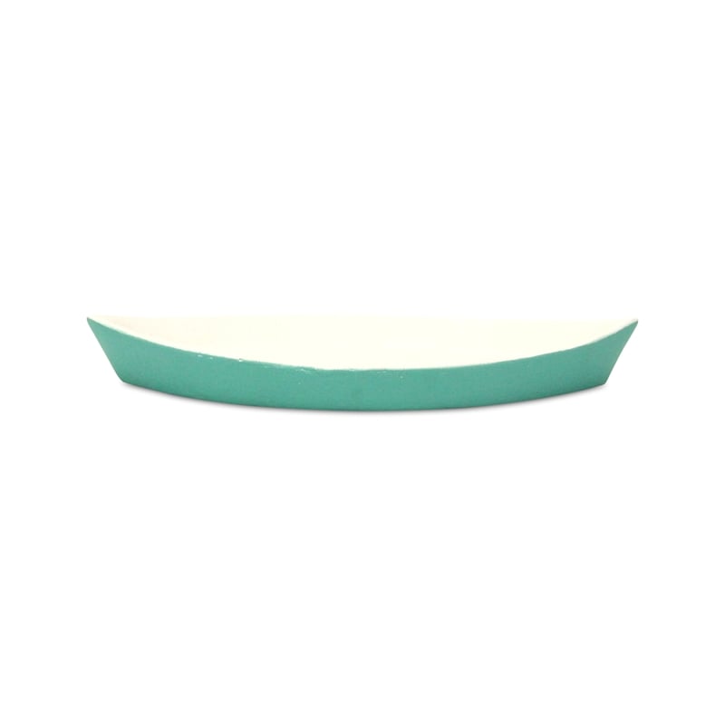 Saoirse Teal & White Cast Iron Boat Dish