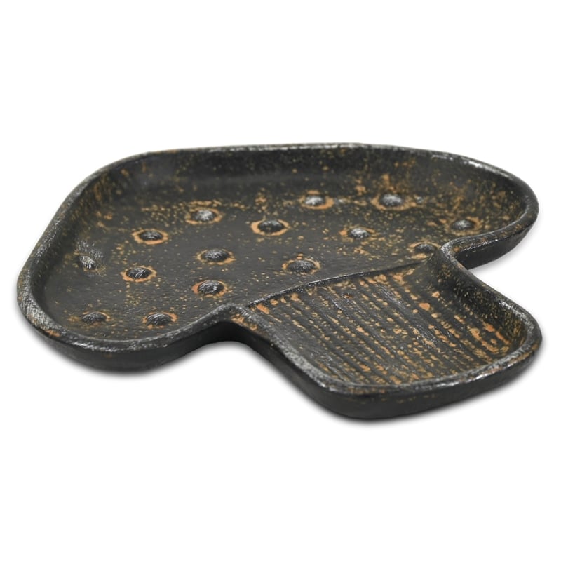 Cressida 7 Inch Cast Iron Mushroom Catchall Dish - Black
