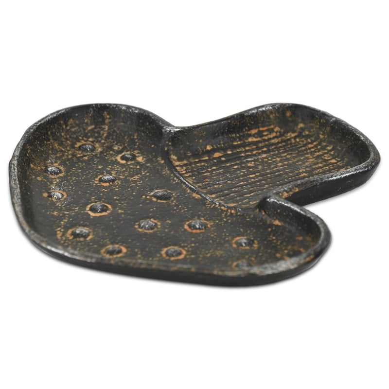 Cressida 7 Inch Cast Iron Mushroom Catchall Dish - Black