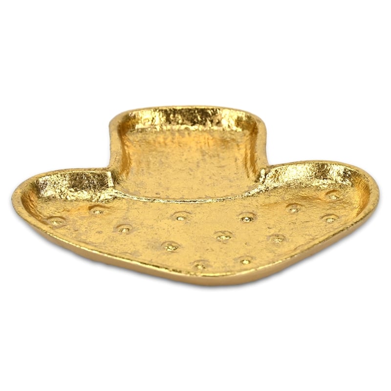 Cressida 7 Inch Cast Iron Mushroom Catchall Dish - Gold
