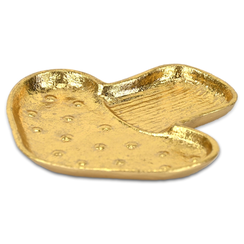 Cressida 7 Inch Cast Iron Mushroom Catchall Dish - Gold