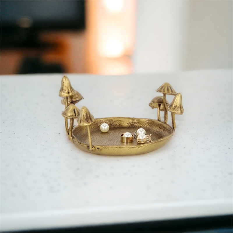 Qinrie Cast Iron Catchall Forest Fungi Tray