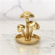Hareton Cast Iron Golden Forest Fungi Trio Table Decor