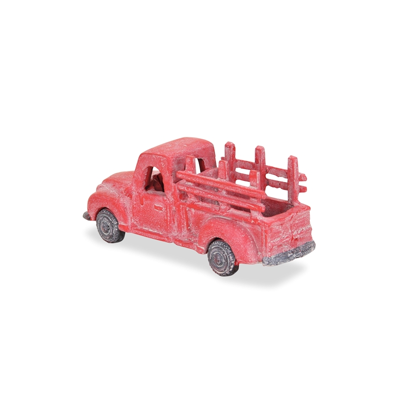 Menica Rustic Cast Iron Red Truck Decor