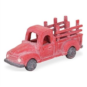 Menica Rustic Cast Iron Red Truck Decor