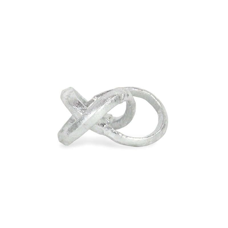 Kompo Modern Silver Abstract Infinite Knot Decor