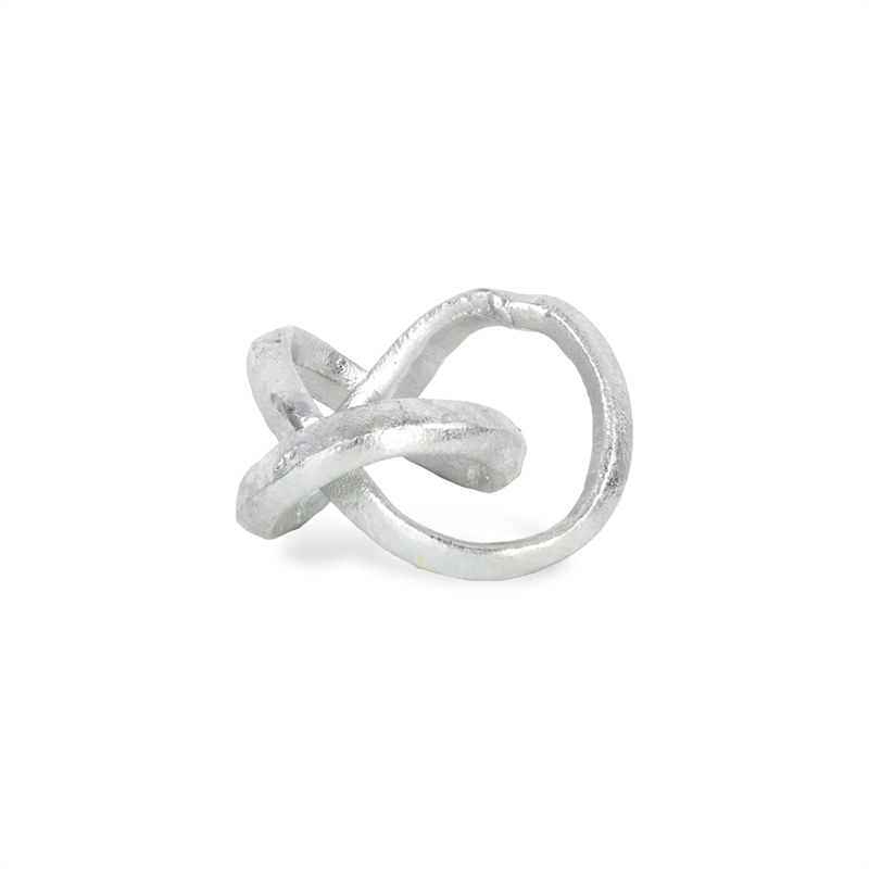 Kompo Modern Silver Abstract Infinite Knot Decor