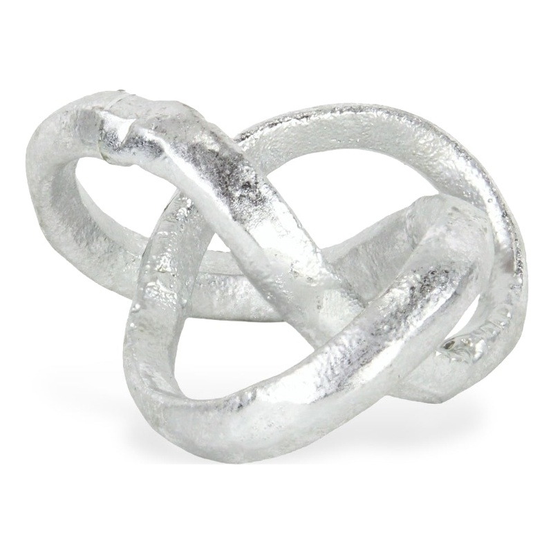Kompo Modern Silver Abstract Infinite Knot Decor