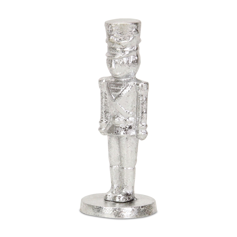 Clara Silver Cast Iron Nutcracker Figurine - Large