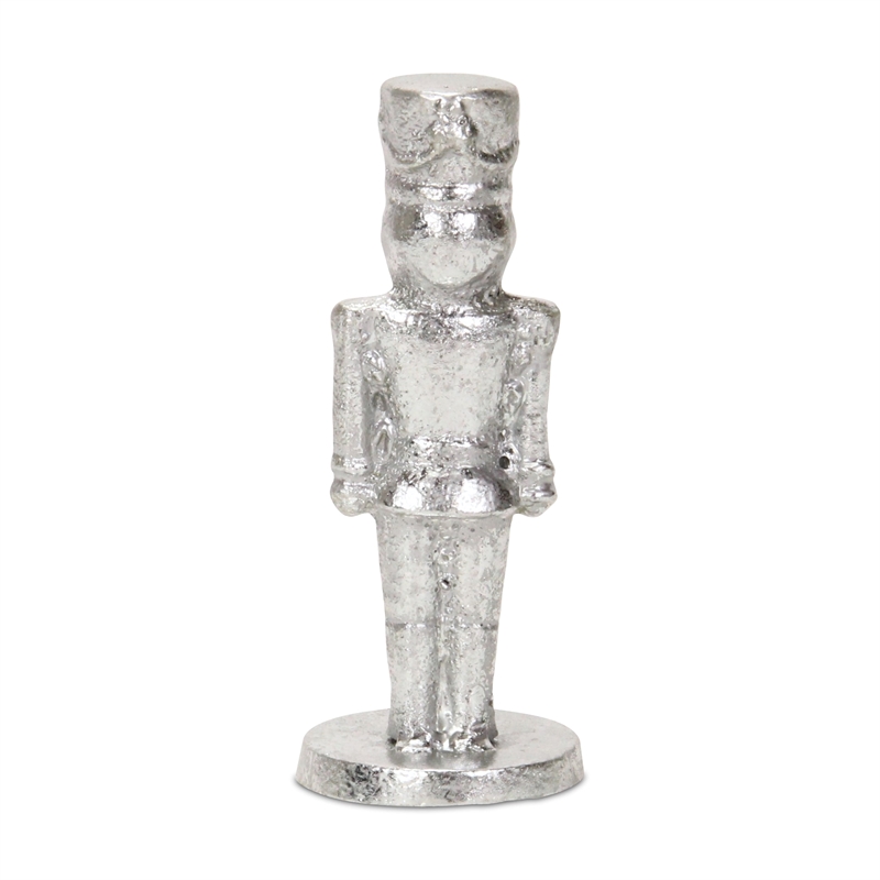 Clara Silver Cast Iron Nutcracker Figurine - Large