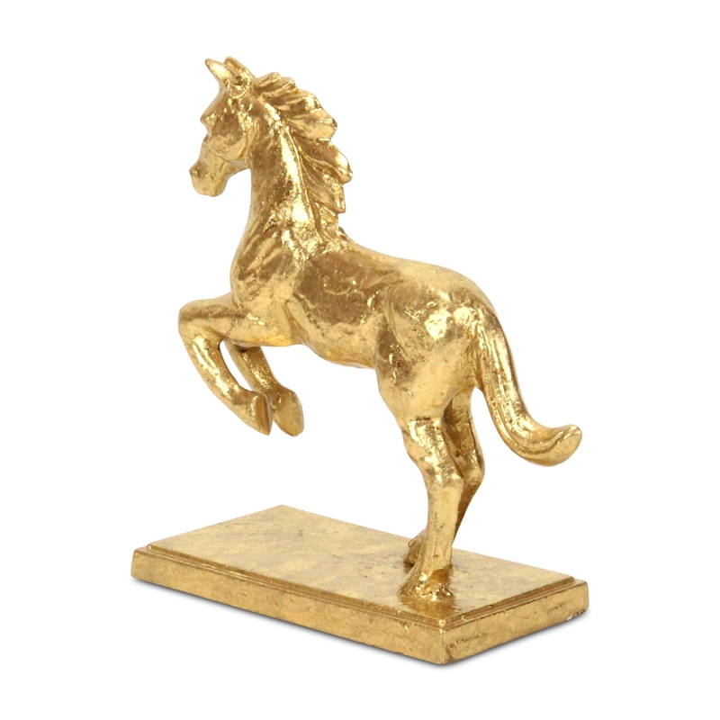 Balik Golden Cast Iron Rearing Horse